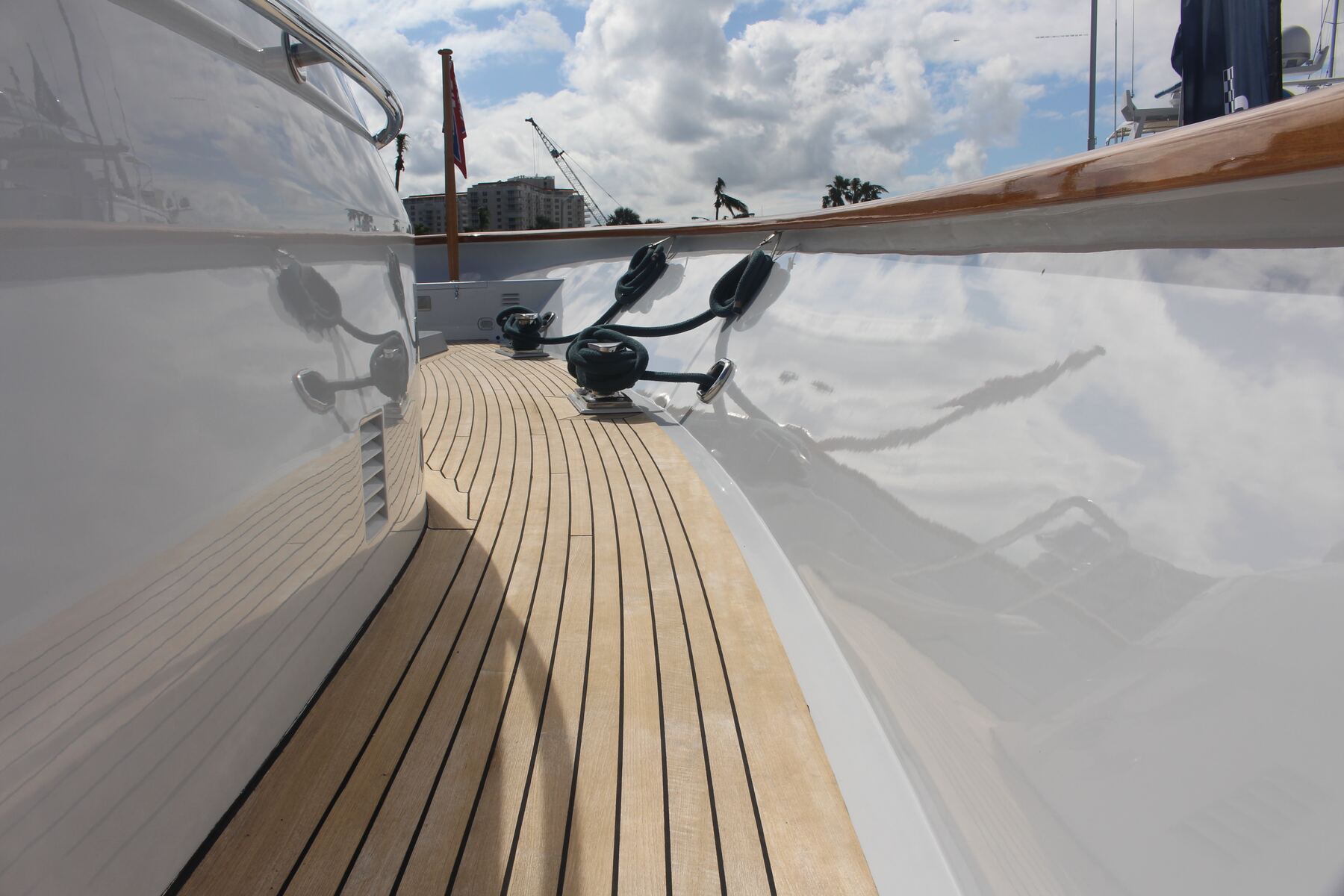 Yacht restoration in progress