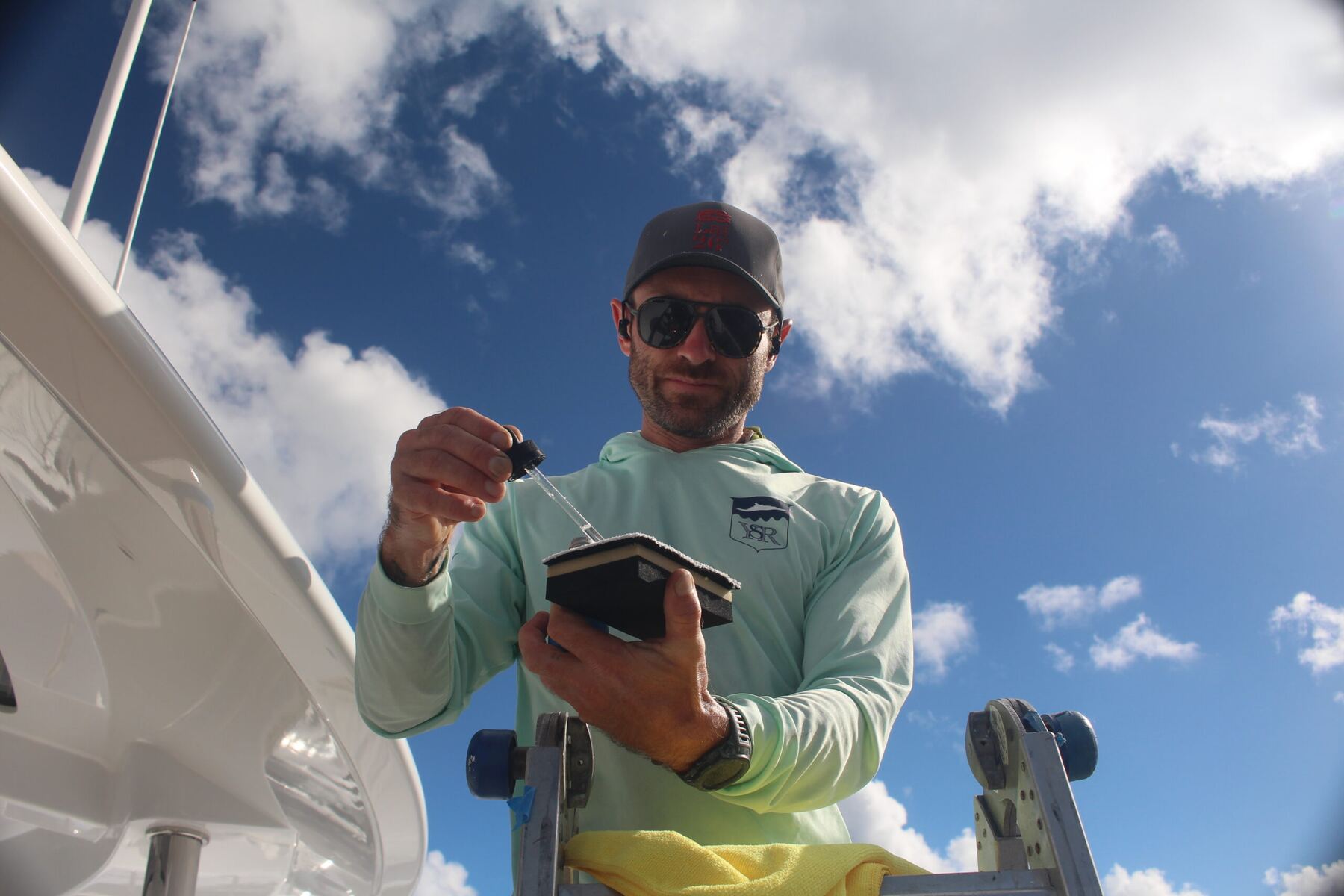 YSR technician working on superyacht
